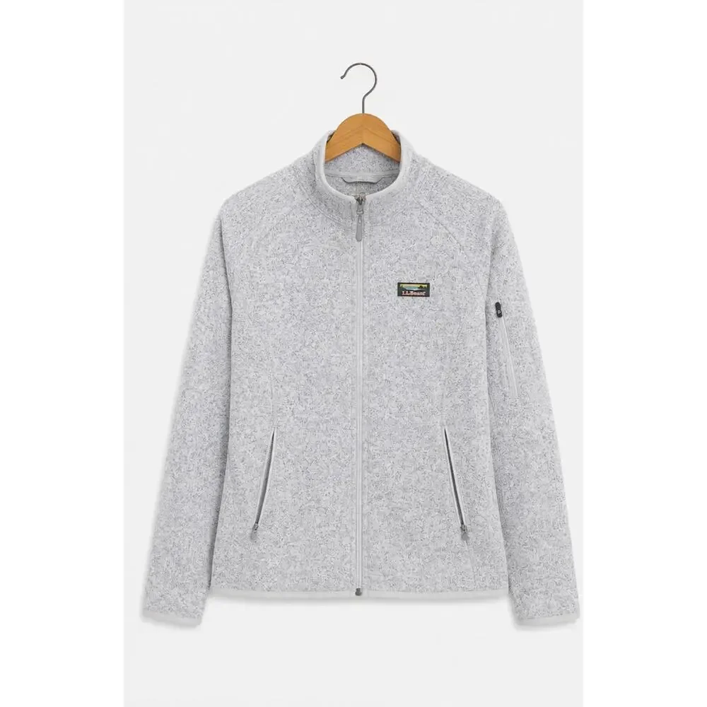 Women's LL Bean Sweater Fleece Full Zip Jacket Size Small